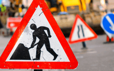 Wegenwerken aan Leef